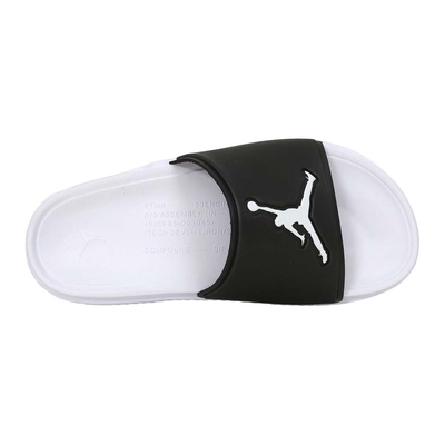 NIKE JORDAN JUMPMAN SLIDE 男運動拖鞋-戲水 游泳 FQ1598-010 白黑