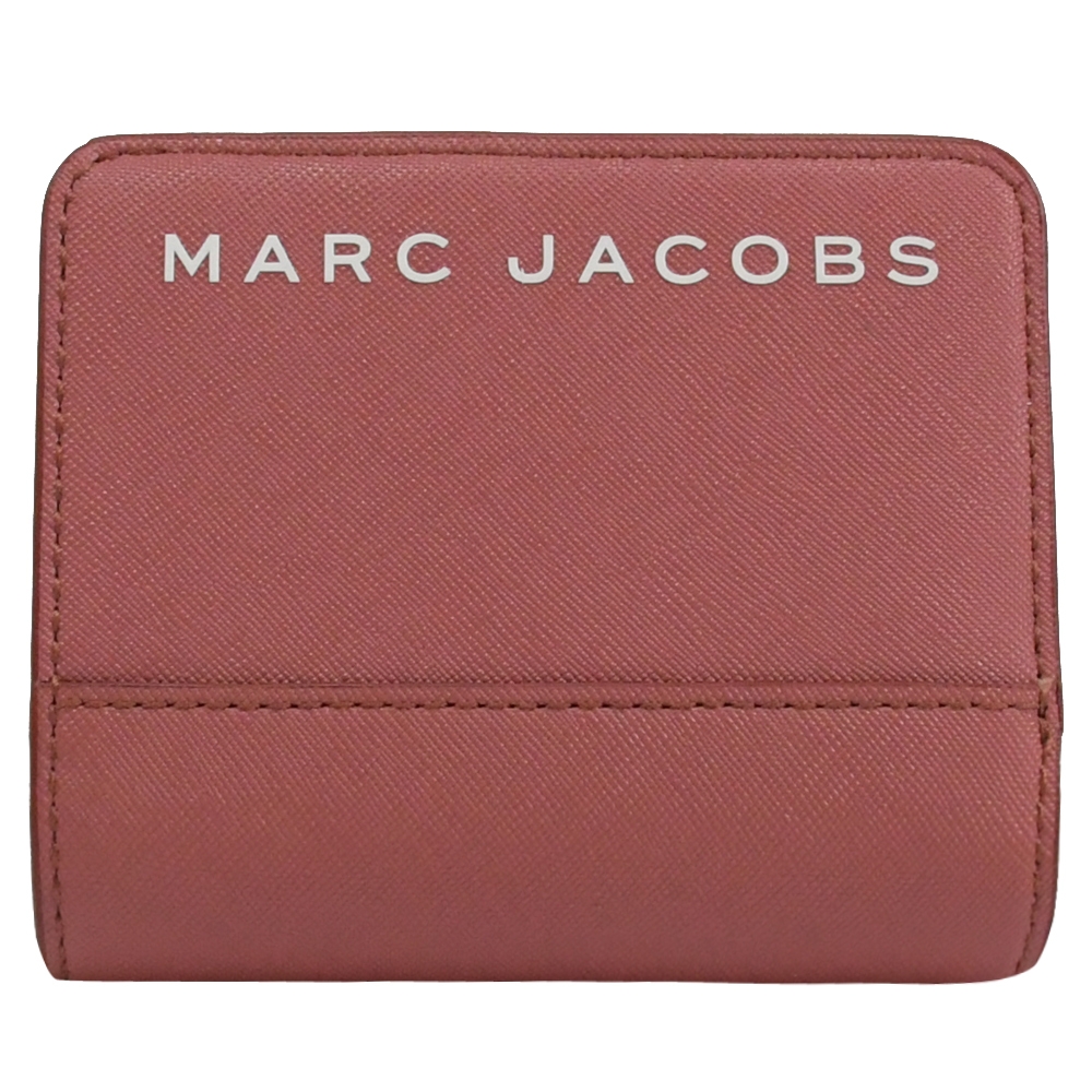 MARC JACOBS 經典LOGO防刮釦式零錢短夾(玫紅)