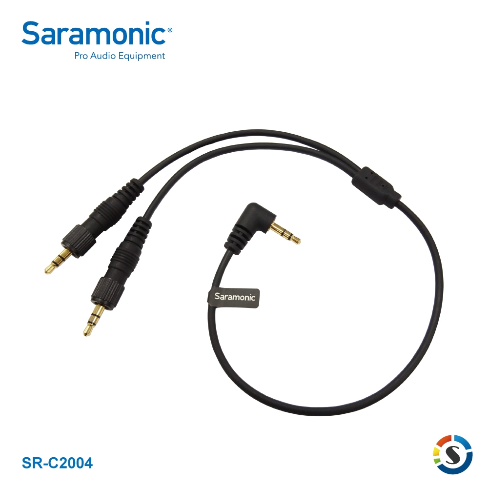 Saramonic楓笛 SR-C2004 3.5mm轉雙頭3.5mm音源轉接線