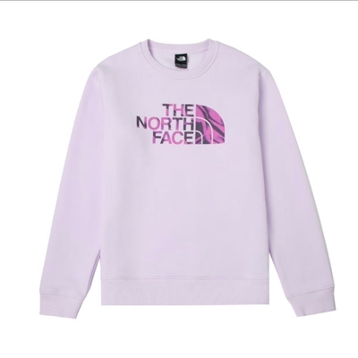 The North Face W SUN DYE LOGO CREW 女長袖上衣-紫-NF0A88FUPMI