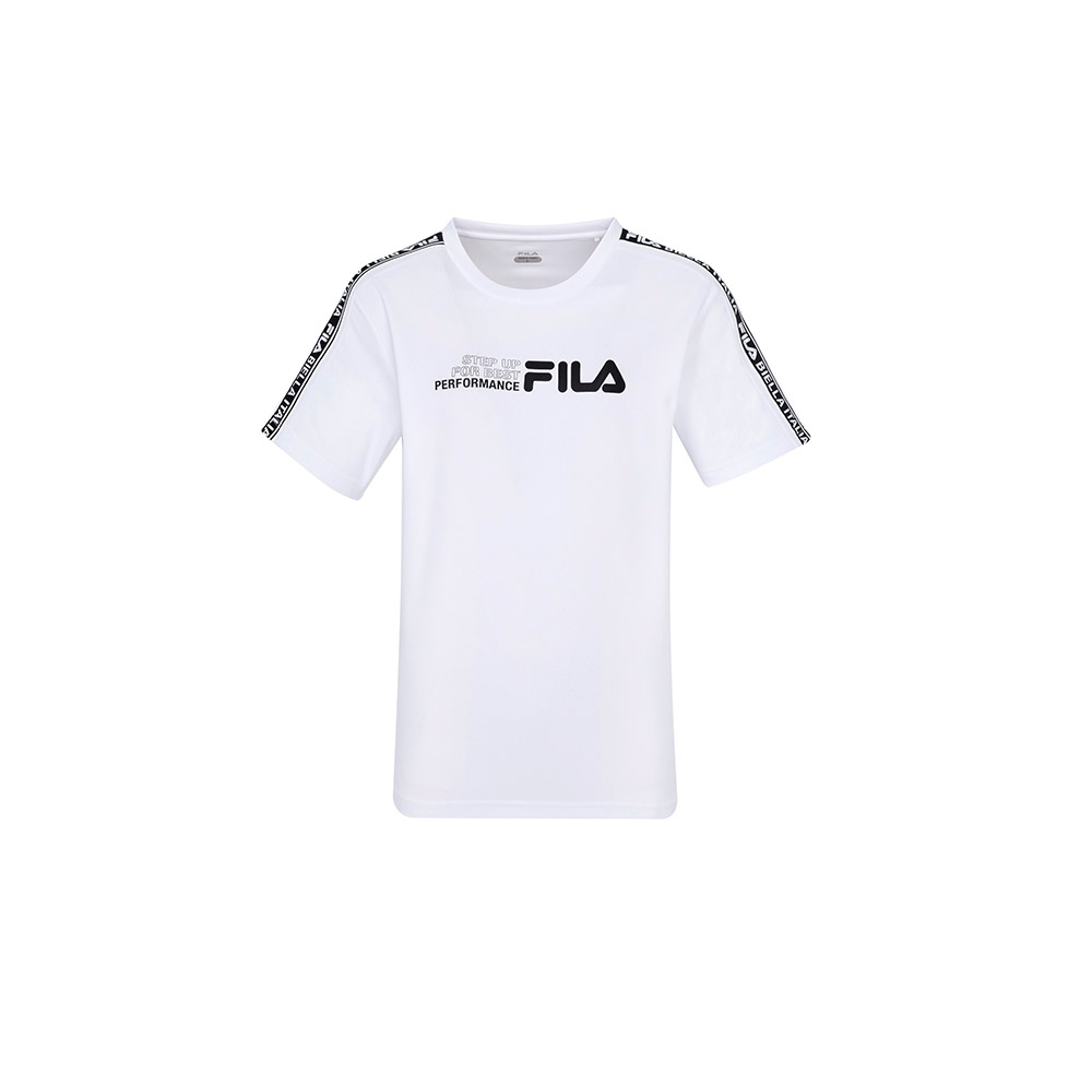 FILA 男抗UV吸濕排汗T恤-白色 1TEX-5300-WT