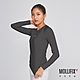 Mollifix 瑪莉菲絲 A++無縫針織長袖訓練上衣(深灰)、瑜珈服、瑜珈上衣、長T恤、運動服 product thumbnail 1