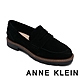 ANNE KLEIN-ELIA 麂皮厚底樂福鞋-黑色 product thumbnail 1