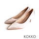 KOKKO高級輕奢絲光感細高跟鞋淺灰色 product thumbnail 1