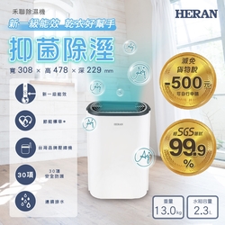 【HERAN 禾聯】新一級能效6公升抑菌王除濕機 HDH-12DY030(B)