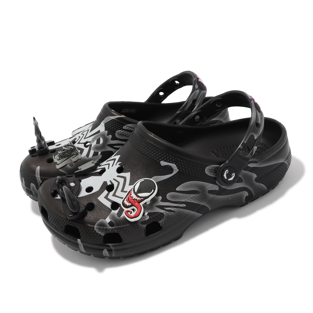 Crocs x Venom Clog 洞洞鞋 猛毒 蜘蛛人 克駱格 黑 漫威 反光 附鞋扣 卡駱馳 聯名 男女鞋 208864001