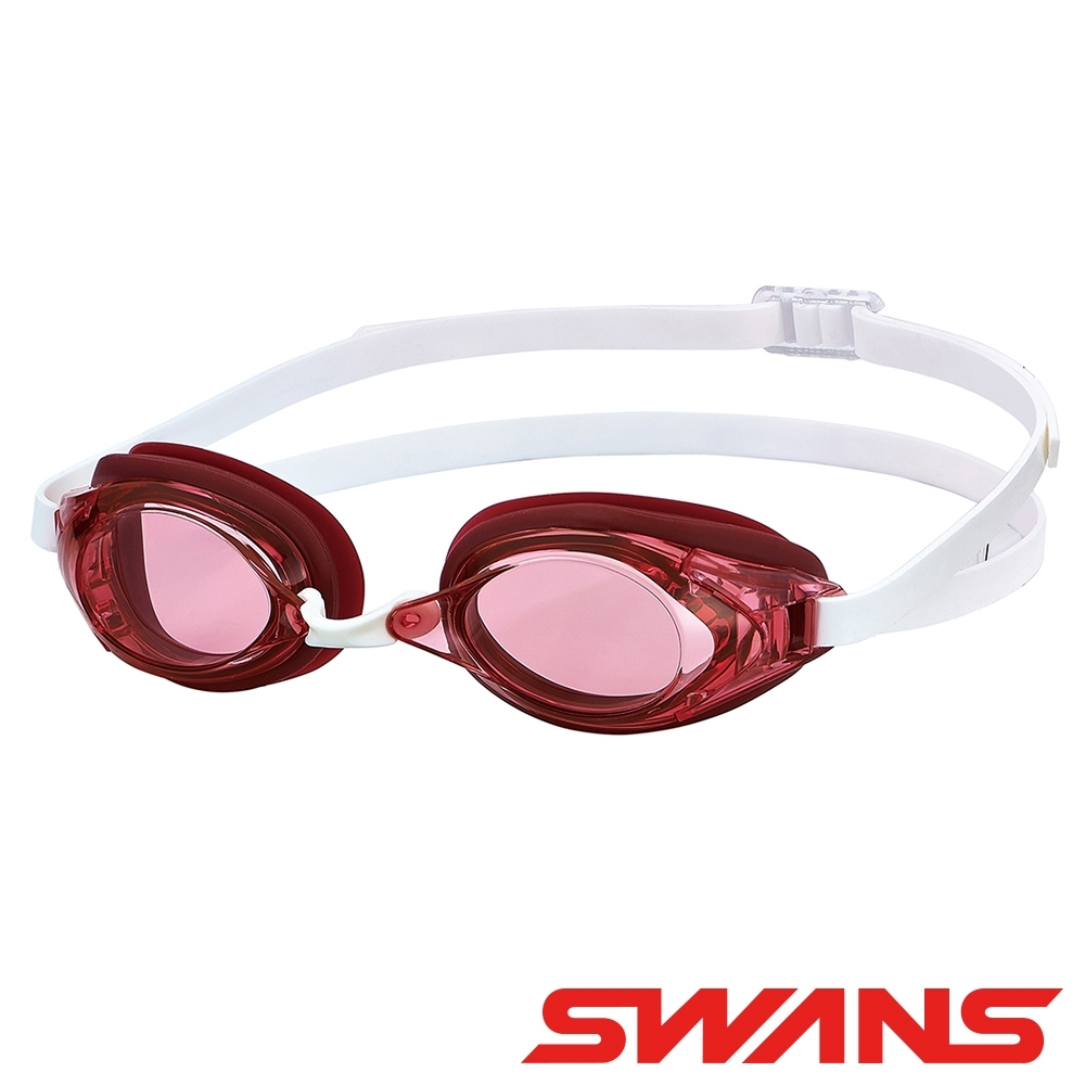 【SWANS 日本】光學通用型泳鏡(防霧/抗UV/矽膠/SR-2N粉紅)