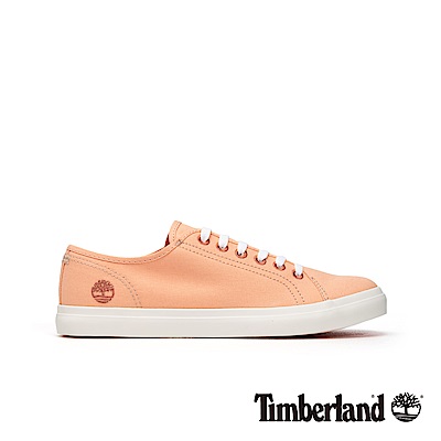 Timberland 女款淺紅色帆布休閒鞋|A1YQZ