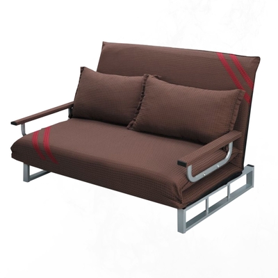 文創集 伊邦德簡約風透氣棉麻布雙人展開式沙發椅/沙發床(二色可選)-124x76x81cm免組