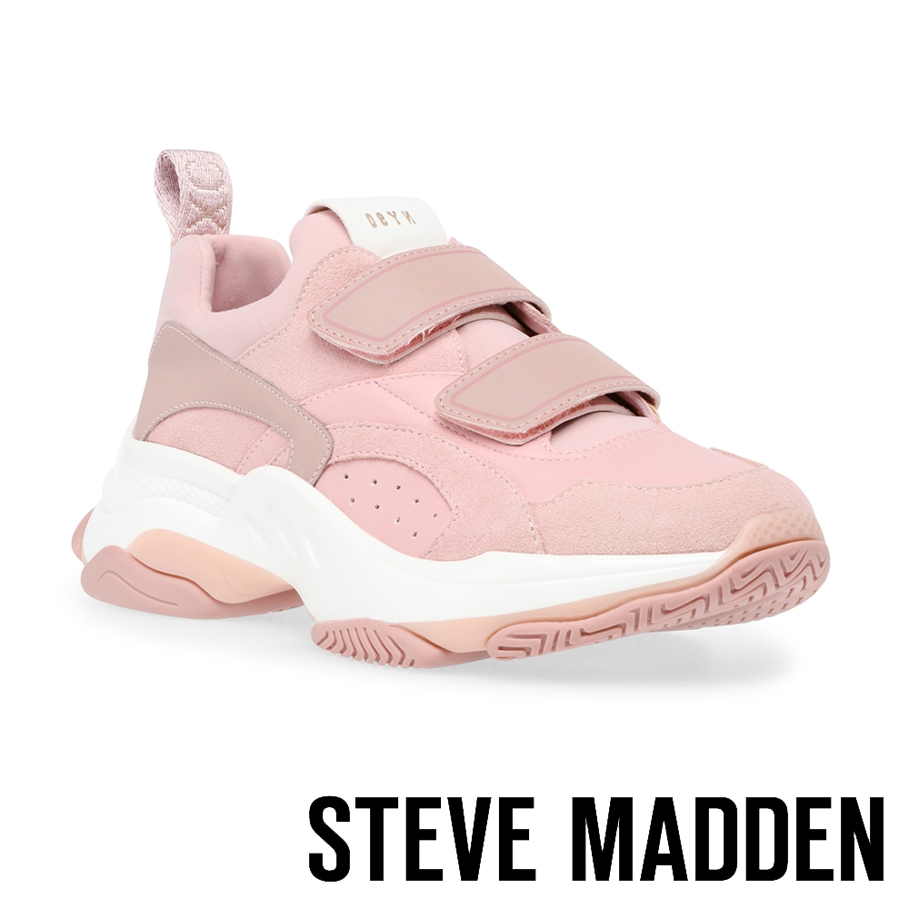 STEVE MADDEN-MARAUDER 拼接魔鬼氈厚底老爹鞋-粉色 product image 1