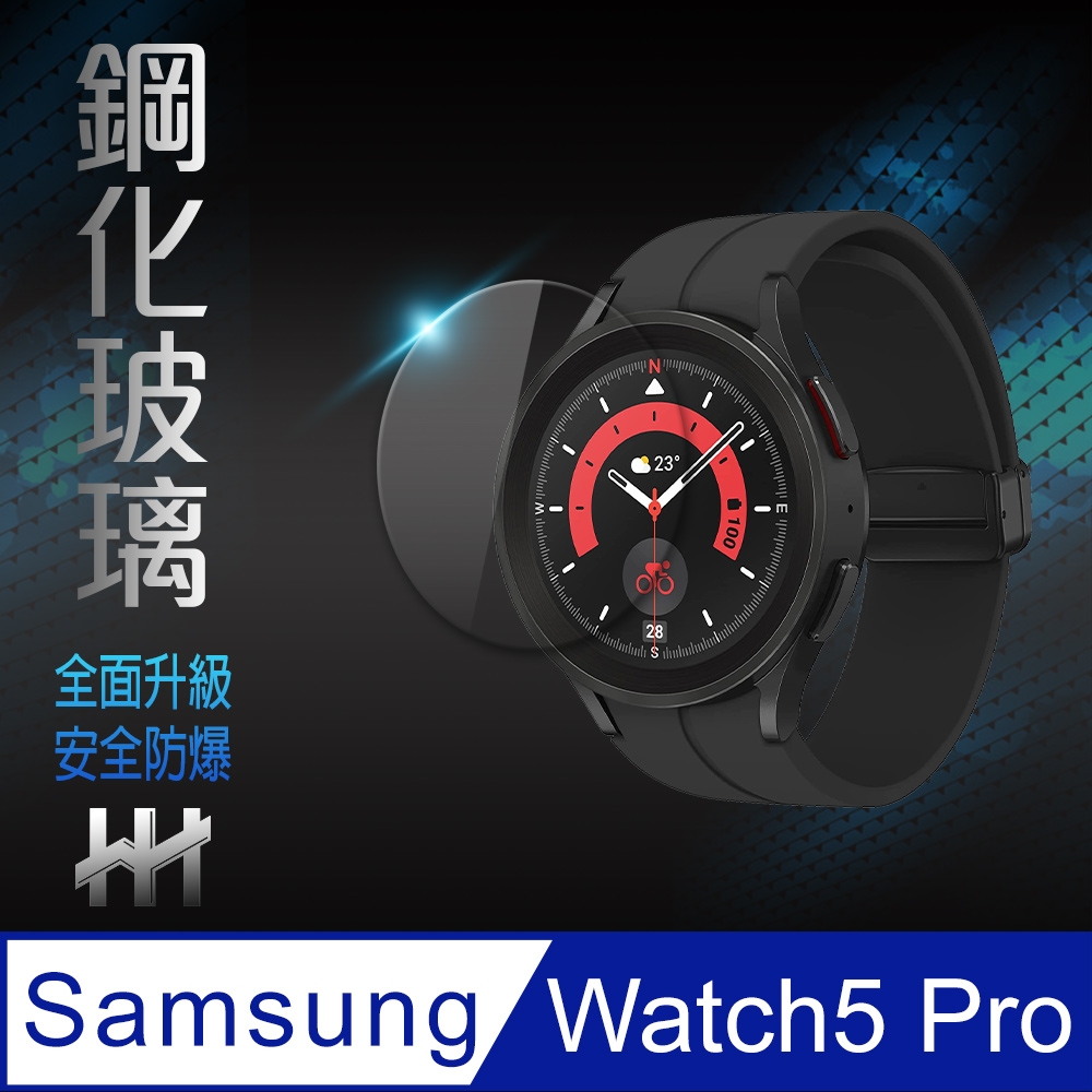 HH】Samsung Galaxy Watch 5 Pro (45mm)(滿版透明)-鋼化玻璃保護貼系列