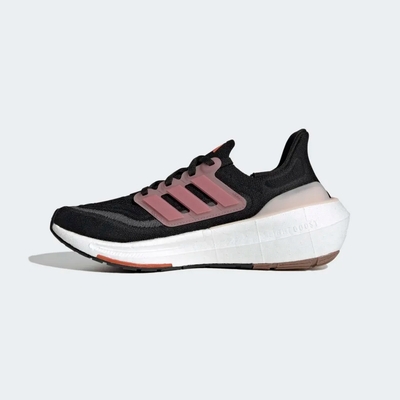 ADIDAS ULTRABOOST LIGHT W 女慢跑鞋-黑粉白-HQ6349