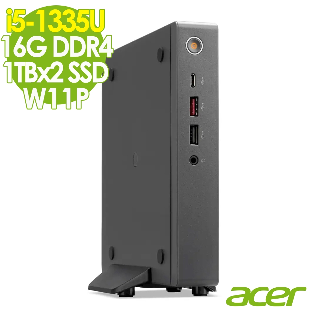 Acer 宏碁 Revo Box RB610 商用迷你電腦 (i5-1335U/16G/1TB SSD+1TB SSD/W11P)