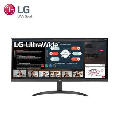 【LG 樂金】34吋 UltraWide 21:9 Full HD IPS 多工作業顯示器(34WP500-B)