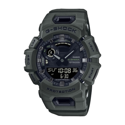 CASIO卡西歐 G-SHOCK 藍牙 都市街頭 酷墨綠 跑步訓練 計步 運動系列 GBA-900UU-3A_48.9mm