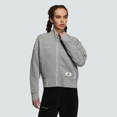 ADIDAS LOUNGE DK JKT 女運動休閒外套-灰-IP0757