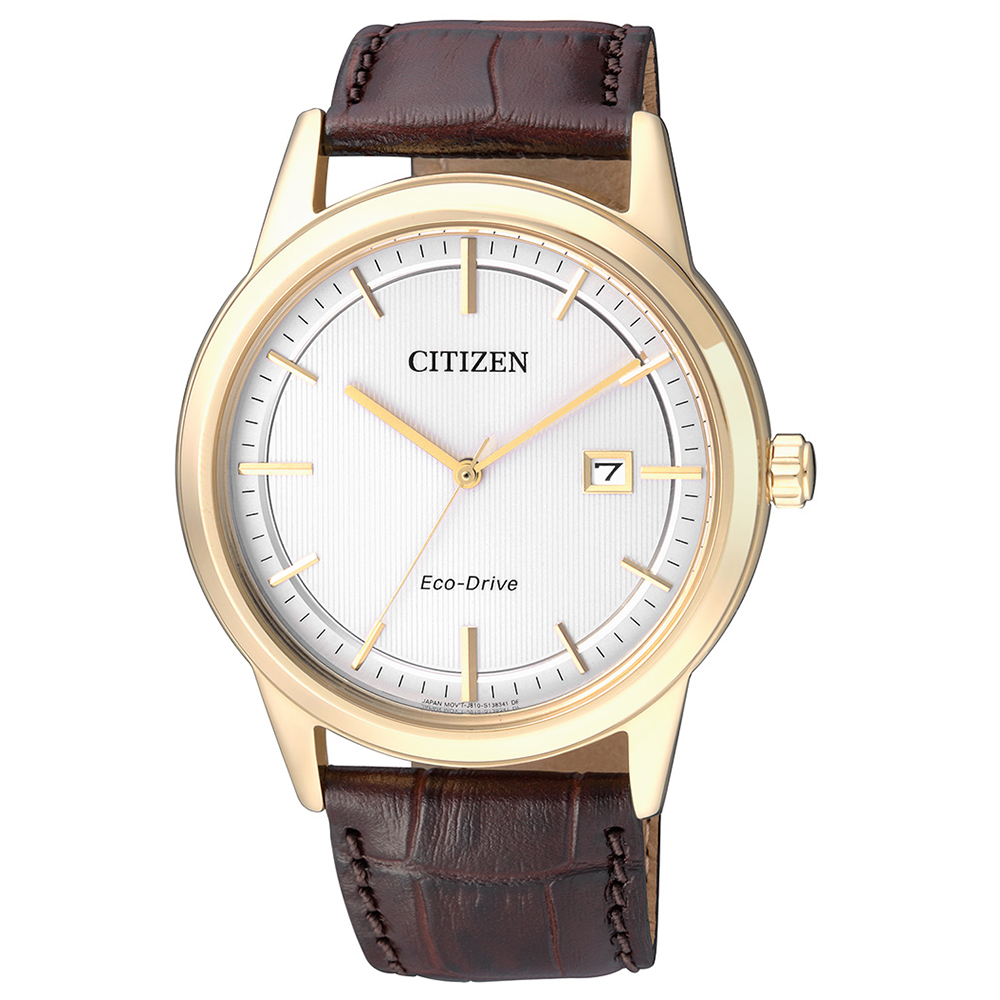 CITIZEN 熟男風尚光動能石英腕錶(AW1233-01A)-銀/40mm