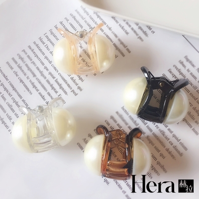 【HERA赫拉】韓款小香風圓大珍珠小抓夾-3色