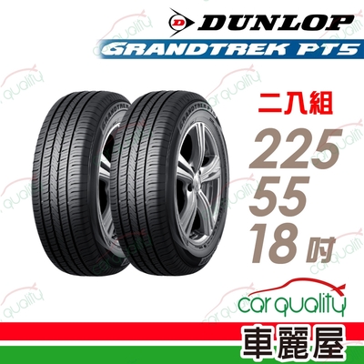 【DUNLOP 登祿普】輪胎登祿普PT5-2255518吋_225/55/18_二入組 (車麗屋)