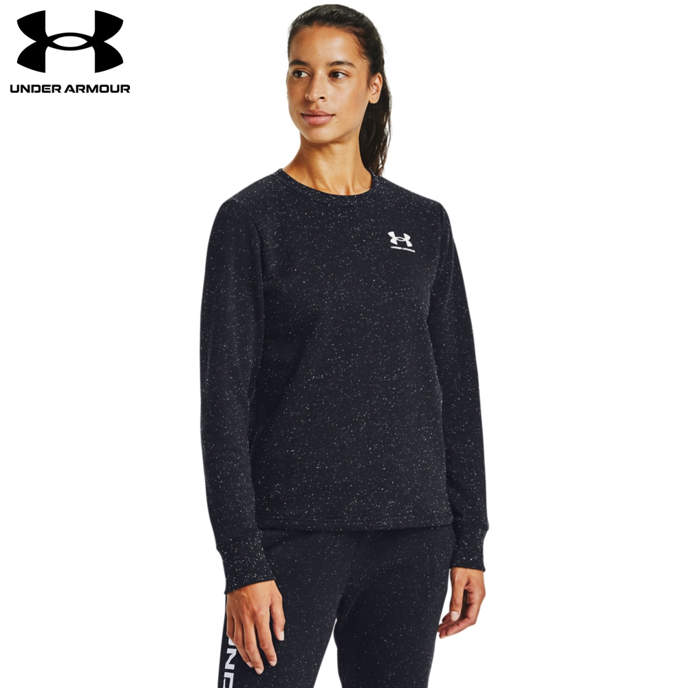 【UNDER ARMOUR】UA 女 Rival Fleece長袖套頭衫-優惠商品