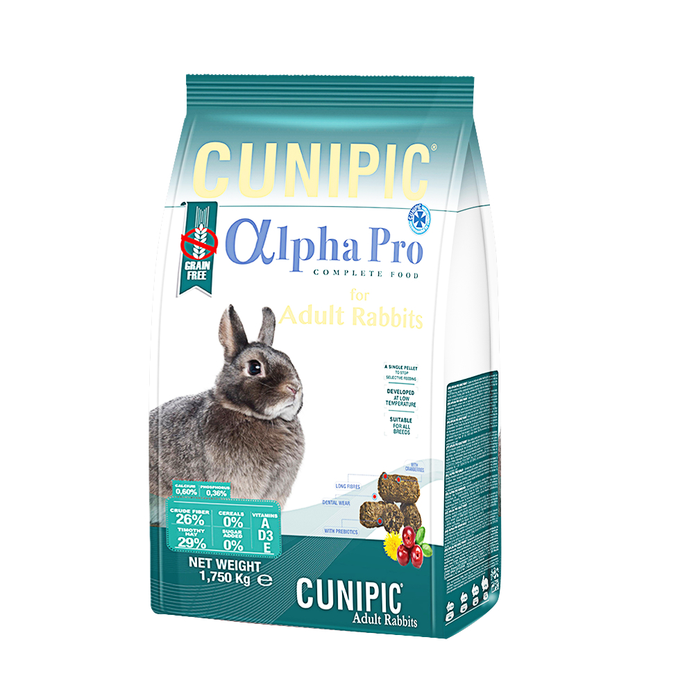 【西班牙CUNIPIC】頂級專業照護系列-無穀成兔飼料1.75KG x2包