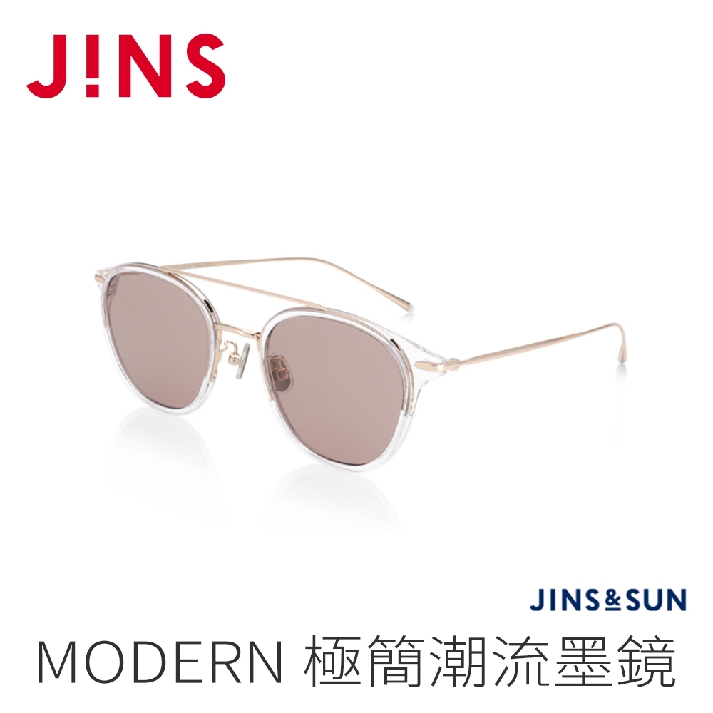 JINS&SUN MODERN 極簡潮流墨鏡(AURF21S123)透明金