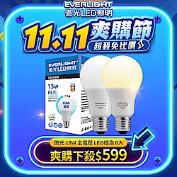 (6入)億光 15W LED燈泡