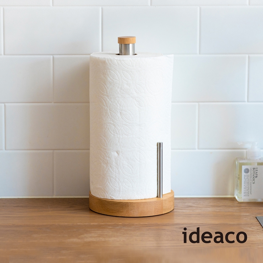 日本ideaco Plus原木不鏽鋼廚房紙巾收納座(美規加大款)