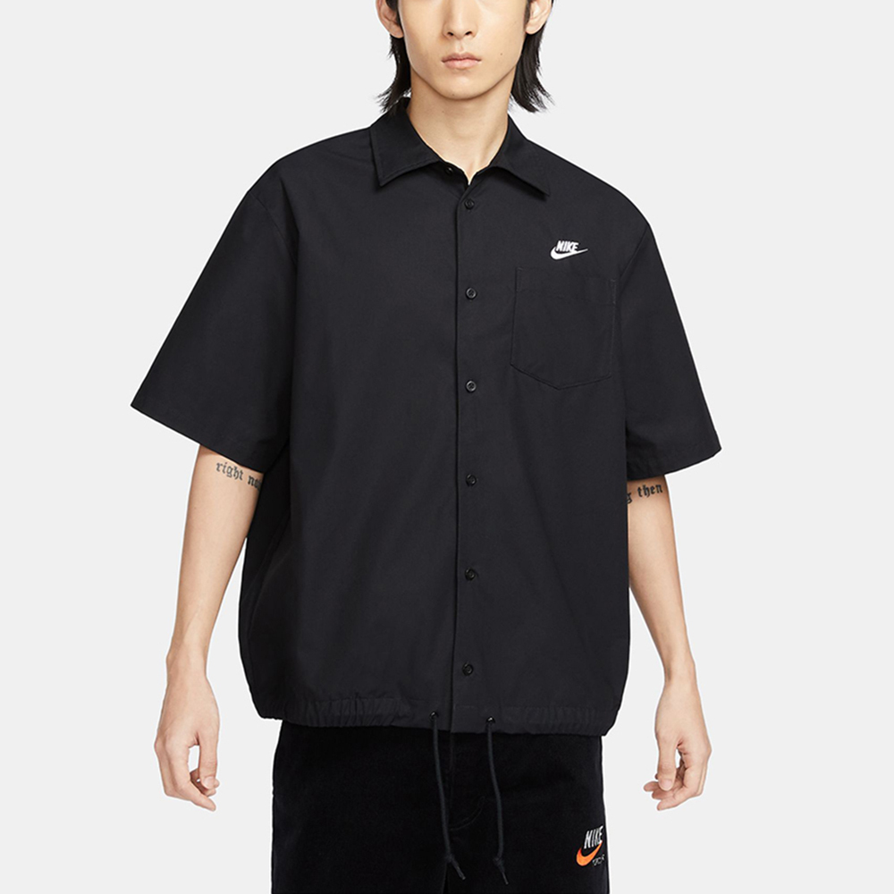 Nike AS M NK CLUB SS VENICE TOP [FN3903-010] 男 短袖 襯衫 休閒 寬鬆 黑