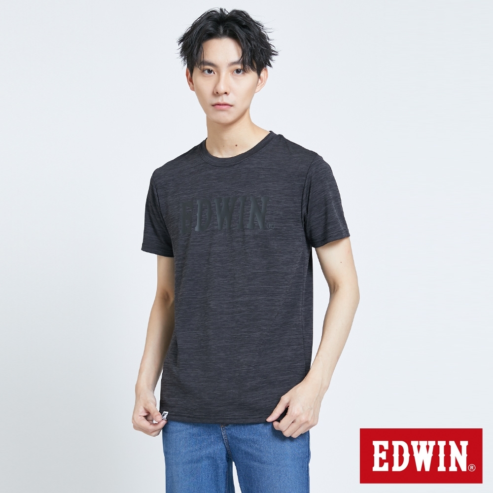 EDWIN EFS 涼感LOGO 短袖T恤-男-黑色