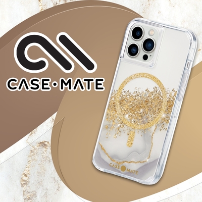 美國 CASE·MATE iPhone 14 Pro Karat Marble 鎏金石紋環保抗菌防摔保護殼MagSafe版