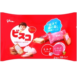Glico固力果 草莓牛奶風味雙味夾心餅乾 154.8g