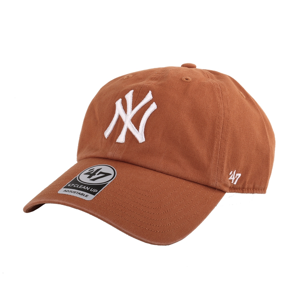 NEW ERA- 47 品牌NY 白繡線女款棒球帽(磚橘色)