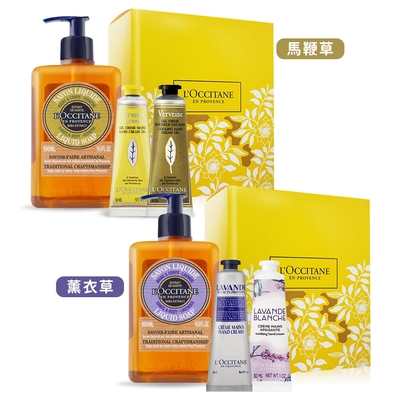 L OCCITANE 歐舒丹 乳油木手部清潔護手組[潔手沐浴液式皂+護手霜]-兩款可選