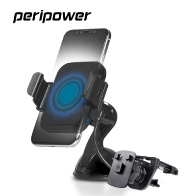 peripower PS-T07 無線充系列/儀錶板&出風口雙手機支架組合包