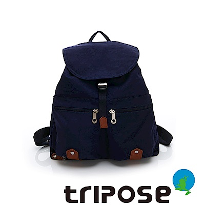 tripose MEMENTO系列微皺尼龍輕量防潑水後背包-大(深海藍)