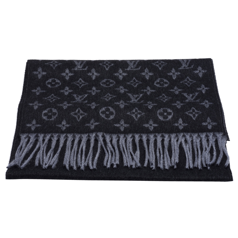 Louis Vuitton MONOGRAM Monogram Wool Cashmere Logo Scarves (M71607