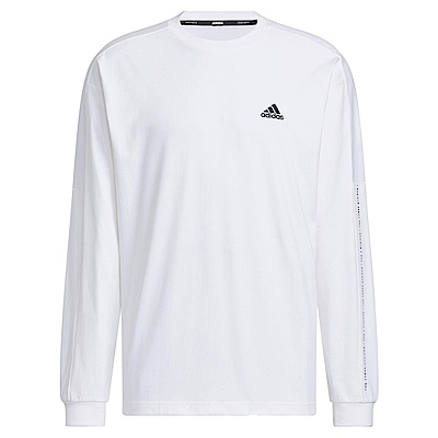 Adidas Word L/S Tee IK7344 男女 長袖 上衣 亞洲版 運動 休閒 居家 純棉 柔軟 白黑