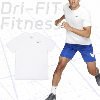 Nike 短T Dri-FIT Fitness Tee 男款 白 短袖上衣 運動 Dri-FIT AR6030-100