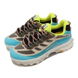 Merrell 戶外鞋 Moab Speed GTX 女鞋 米 藍 防水 Vibram 黃金大底 郊山 ML067662