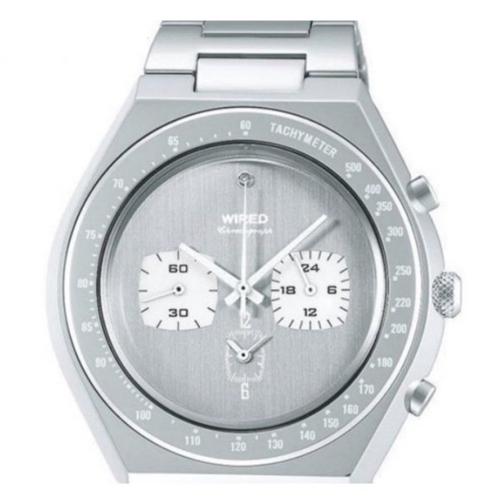 WIRED 時尚計時碼腕錶-全球限量800只-灰-男錶(AGAV732J)45.6mm