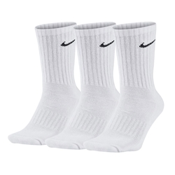 Nike 襪子 Everyday Lightweight Crew Socks 白 長襪 三雙入 SX7676-100