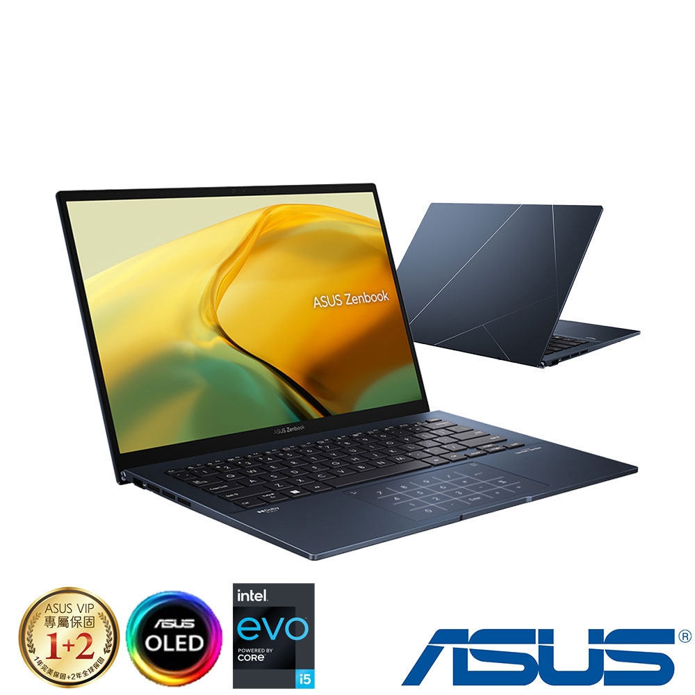 (M365組合) ASUS UX3402ZA 14吋輕薄筆電 (i5-1240P/16G/512G PCIe SSD/Zenbook 14 OLED/EVO認證/紳士藍)
