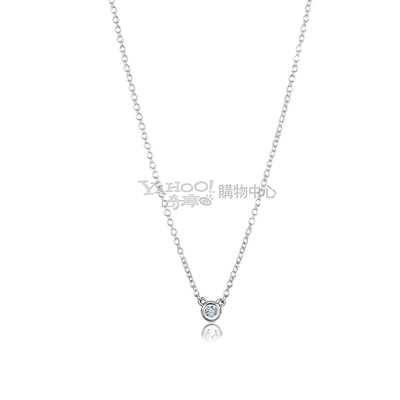Tiffany&Co. 0.03克拉圓形鑽石925純銀項鍊
