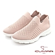 【CUMAR】簡約鑽飾飛織布彈力舒壓休閒鞋-粉紅 product thumbnail 1