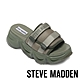 (季末出清SALE)STEVE MADDEN-CHILLIN 魔鬼氈鋸齒厚底休閒拖鞋-墨綠色 product thumbnail 1