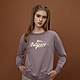 GIORDANO 女裝美式印花大學TEE - 04 灰脊紫 product thumbnail 1