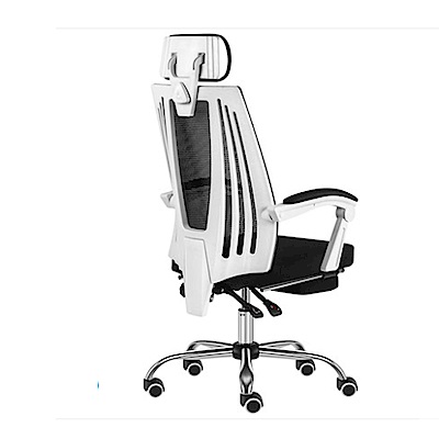 【ＳＴＹＬＥ 格調】伊恩高背弧形結構椅背工學電腦椅/辦公椅(置腳台/ 金屬椅腳)