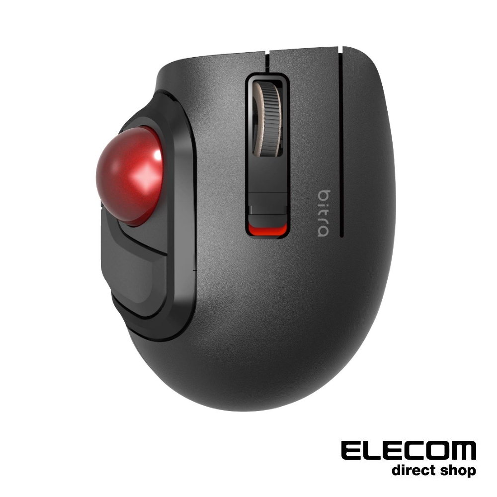 ELECOM bitra可攜式無線靜音軌跡球滑鼠(姆指)-無線2.4GHz-藍牙