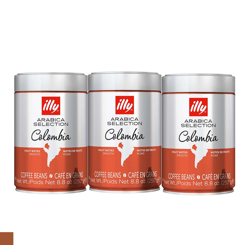 illy 哥倫比亞 咖啡豆 (250g/罐) 3入組